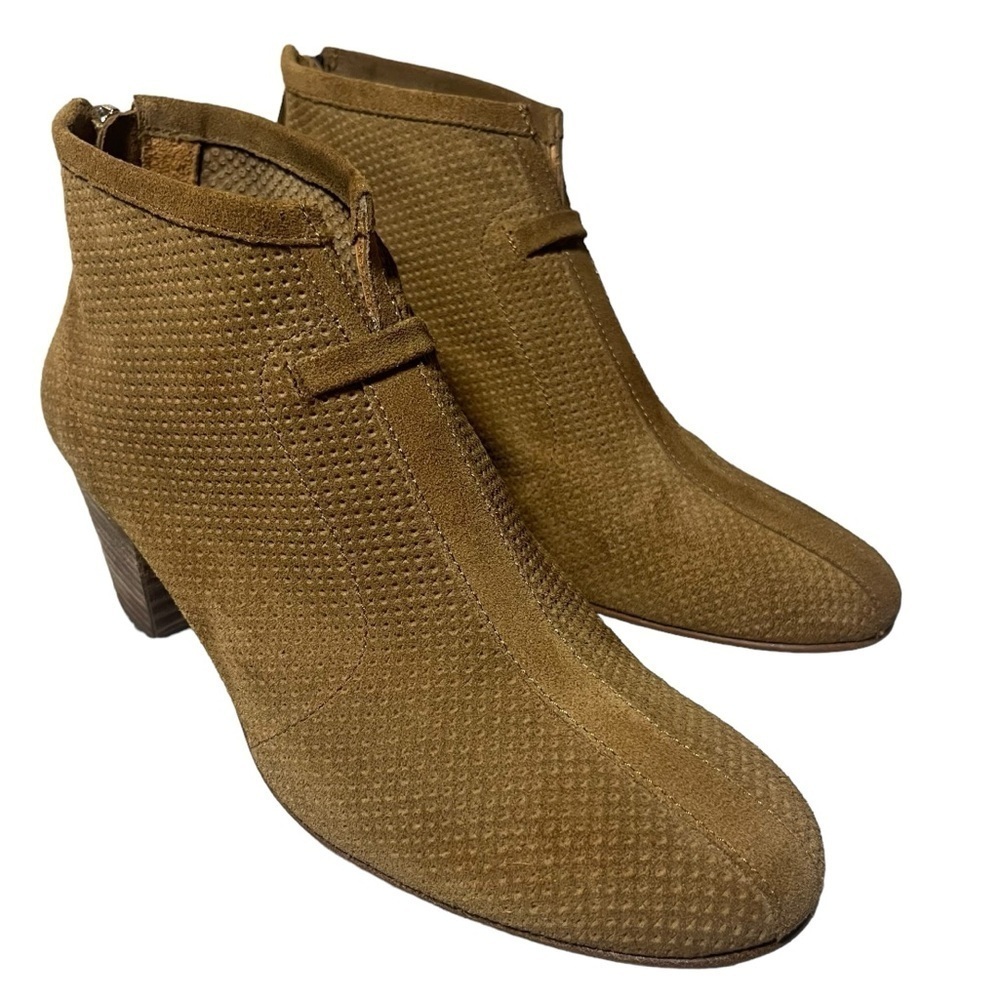 Aquatalia Xcellent Suede Perforated brown booties size 7